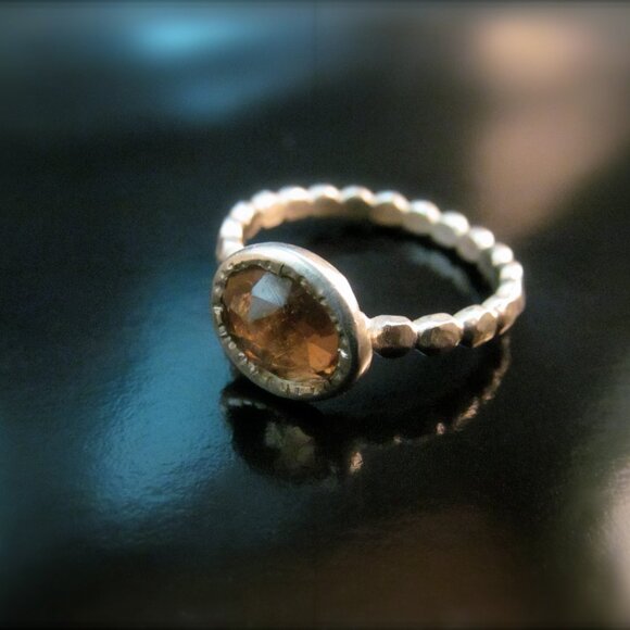 Tourmaline ring. 14K yellow gold ring with Yellow/Orange Tourmaline. UNIQUE - Picture 2 of 14